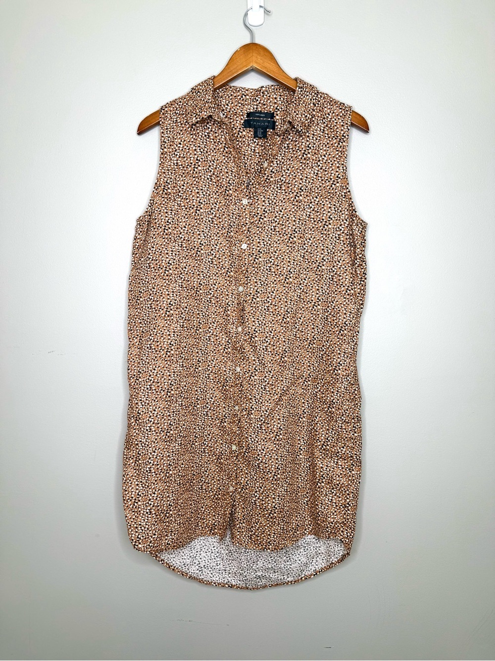 Tahari Linen Button Down Shirt Dress
